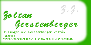 zoltan gerstenberger business card